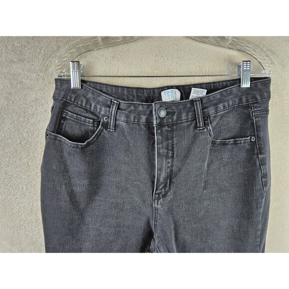 Time And Tru Women's Slim Denim Black Jeans Size 14 - Picture 2 of 3